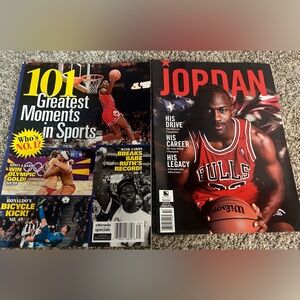 2 Sports magazines Jordan and 101 greatest moments